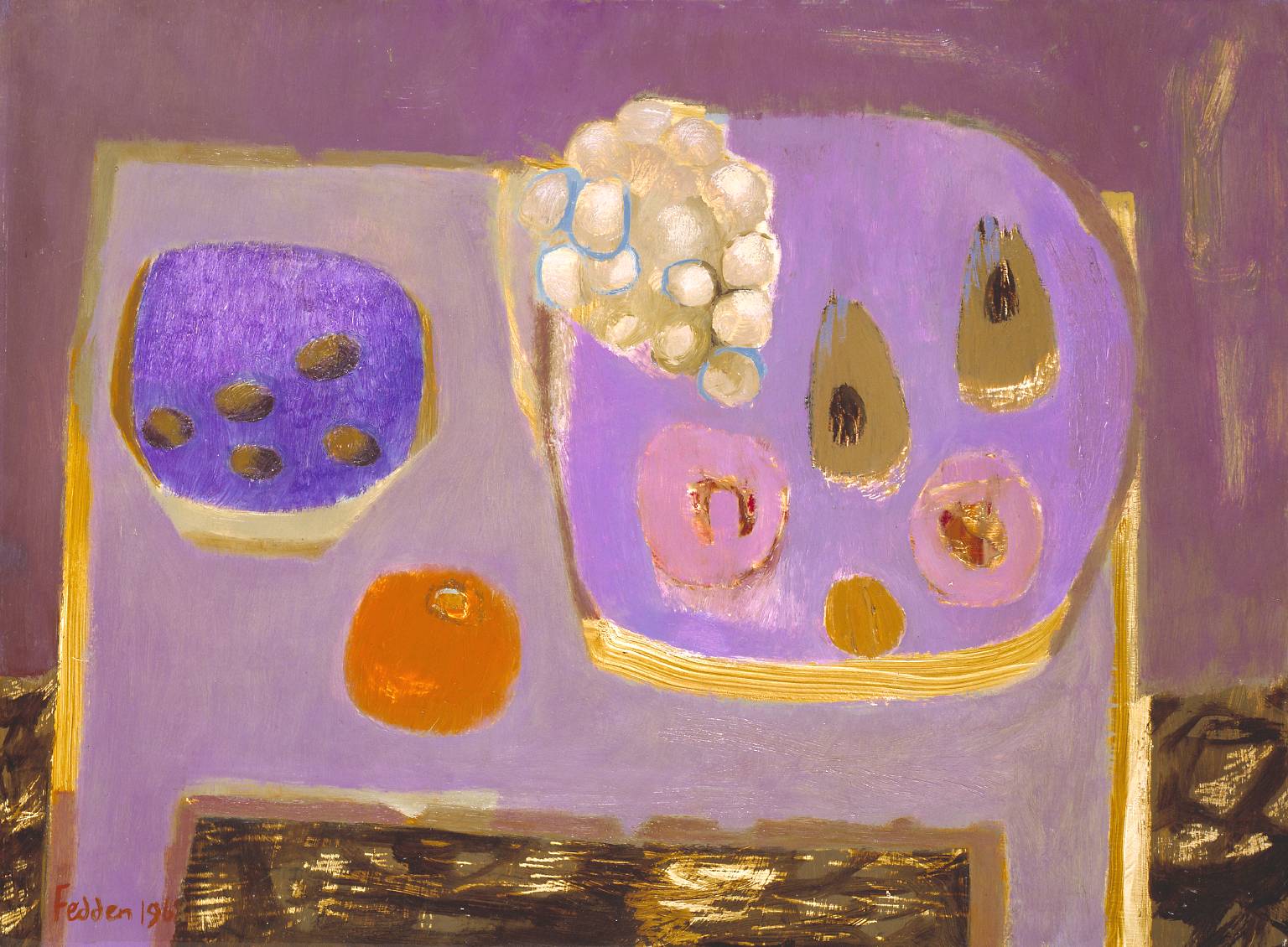 Mary Fedden - Mauve Still Life - 1968